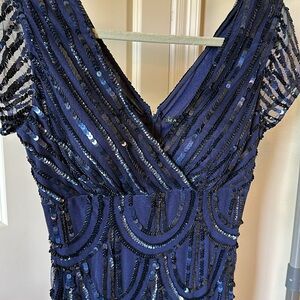 Sz4 Marina fabulous navy cocktail dress with sequins